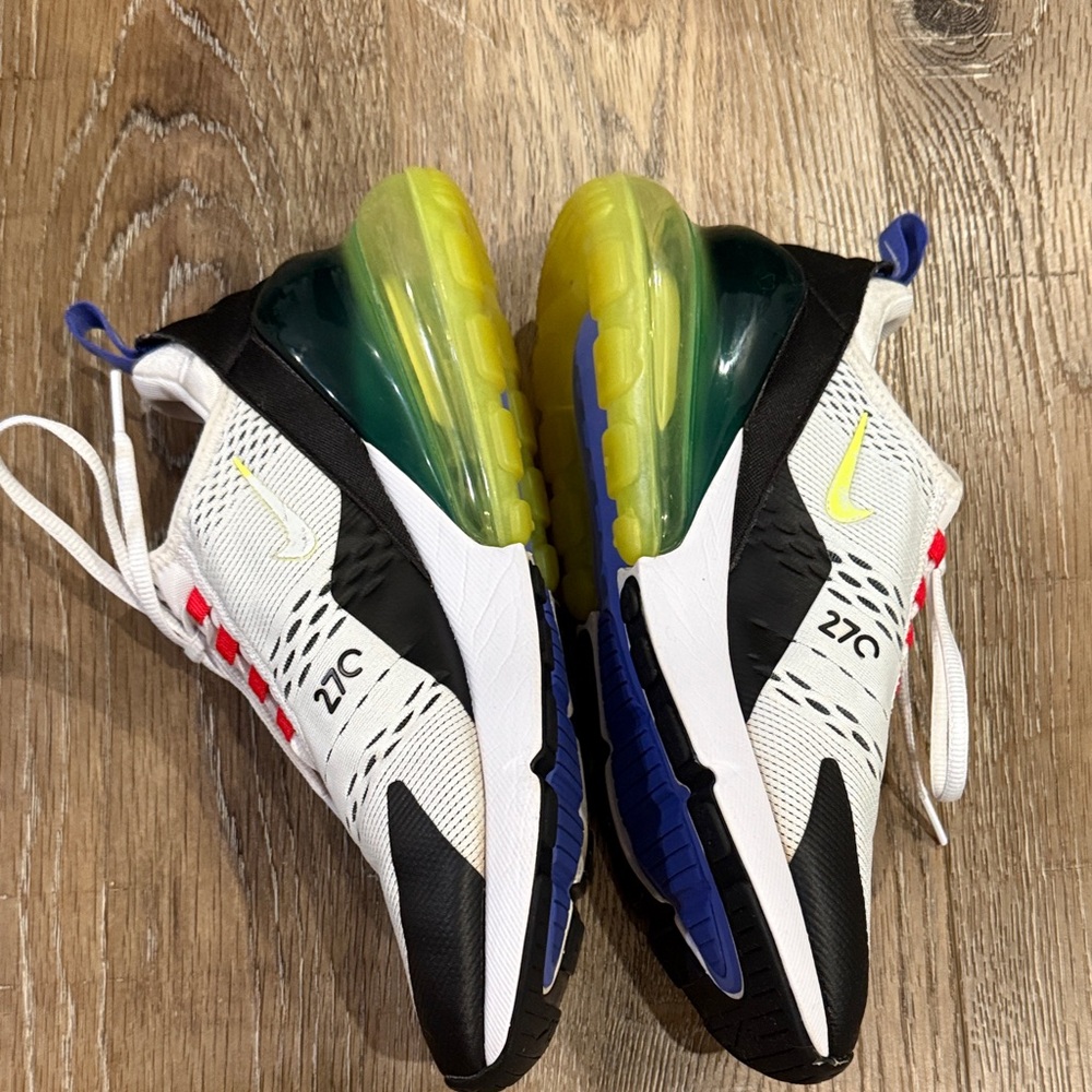 Nike Air Max 270 White Black with Lime Accents - Picture 3 of 6